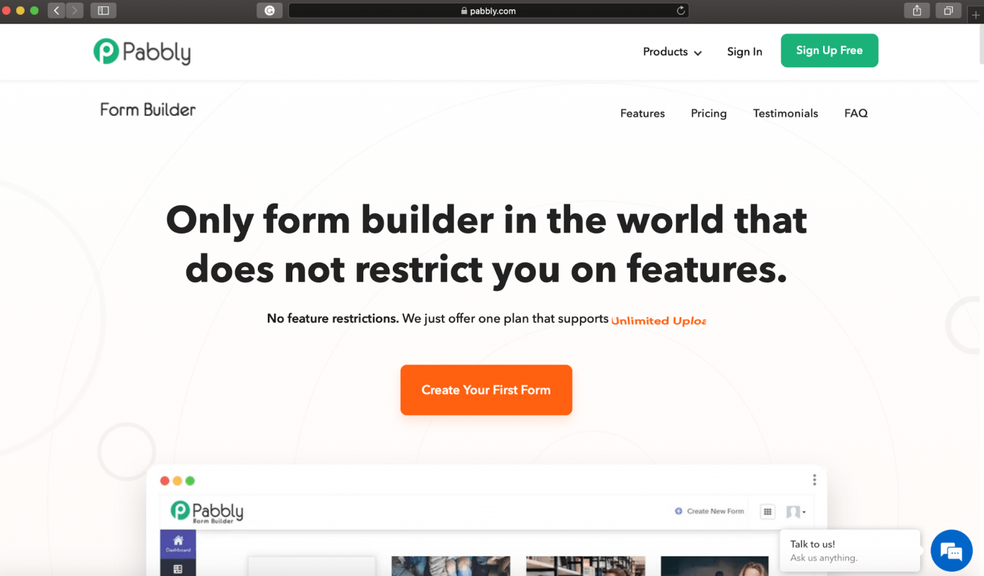 Pabbly home page