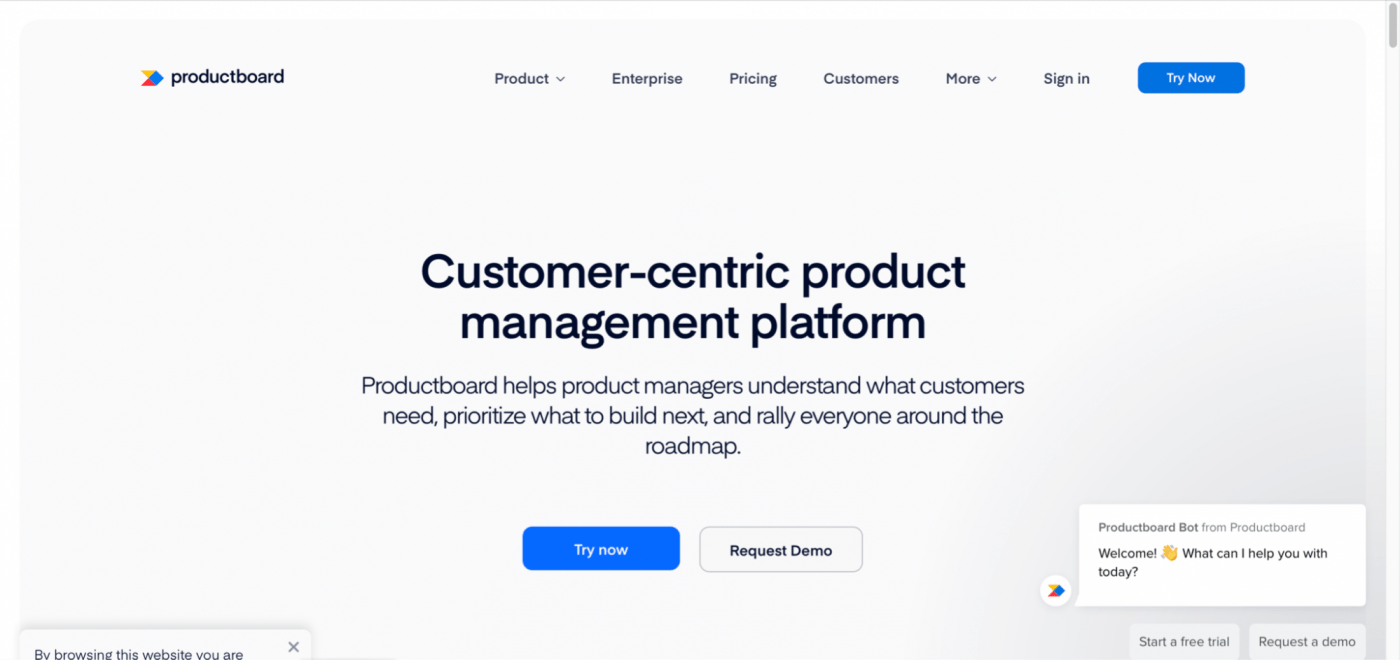 Productboard homepage