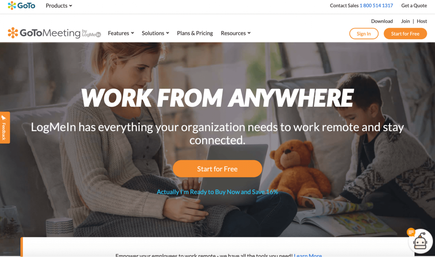 goto meeting work from anywhere homepage