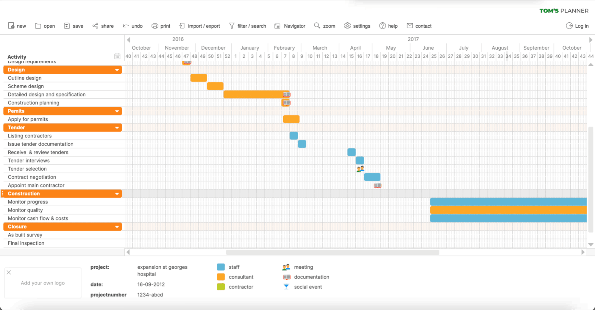 Gantt Chart Example For Project Proposal FSQRD Gantt Chart Example For Project Proposal FSQRD
