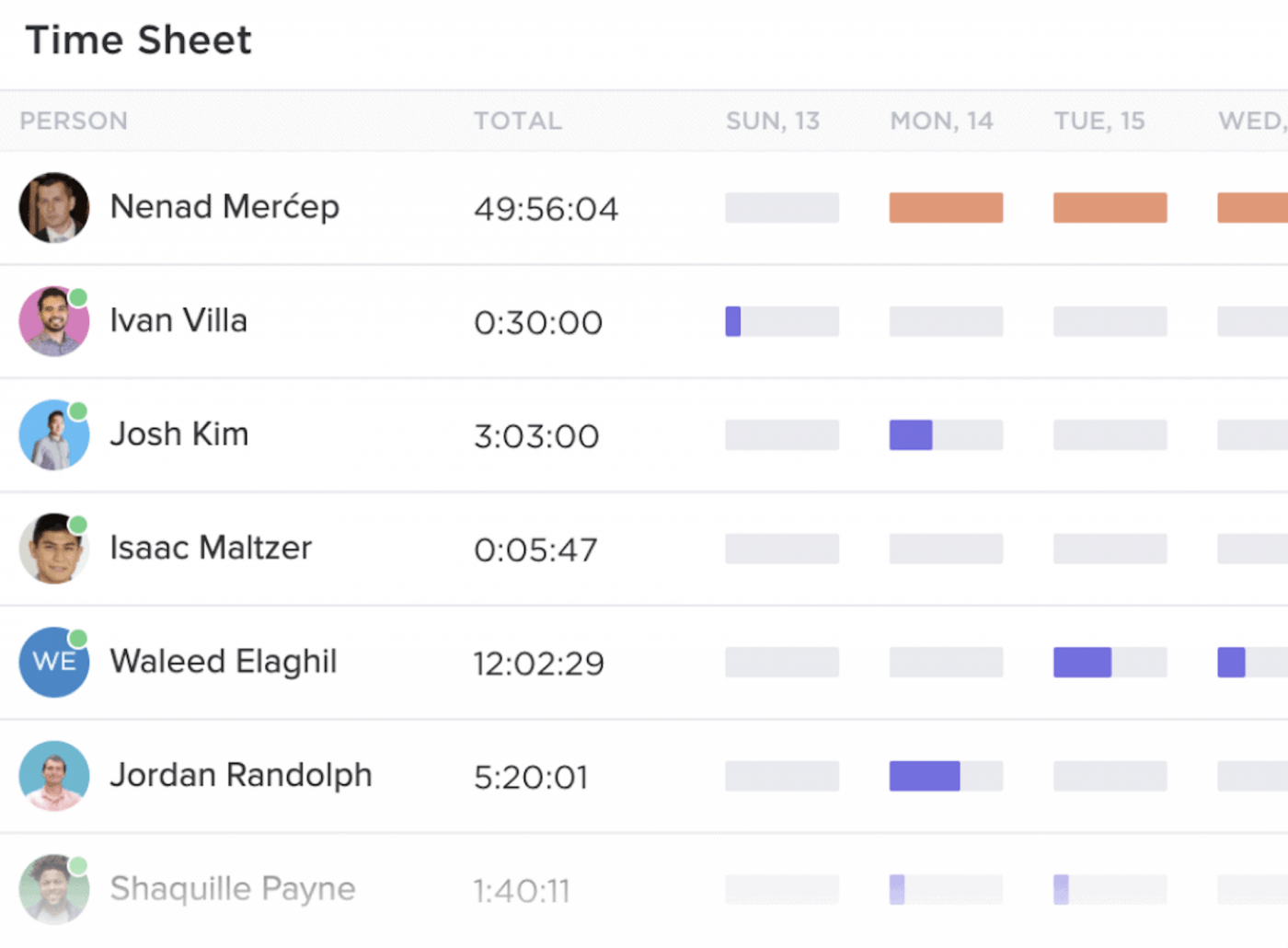 clickup time sheets