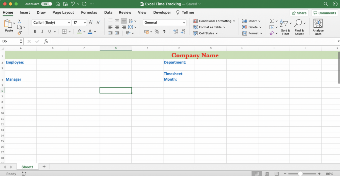 Excel-Tabelle