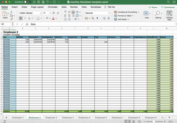 How To Create a Timesheet in Excel (Guide with Templates) | ClickUp