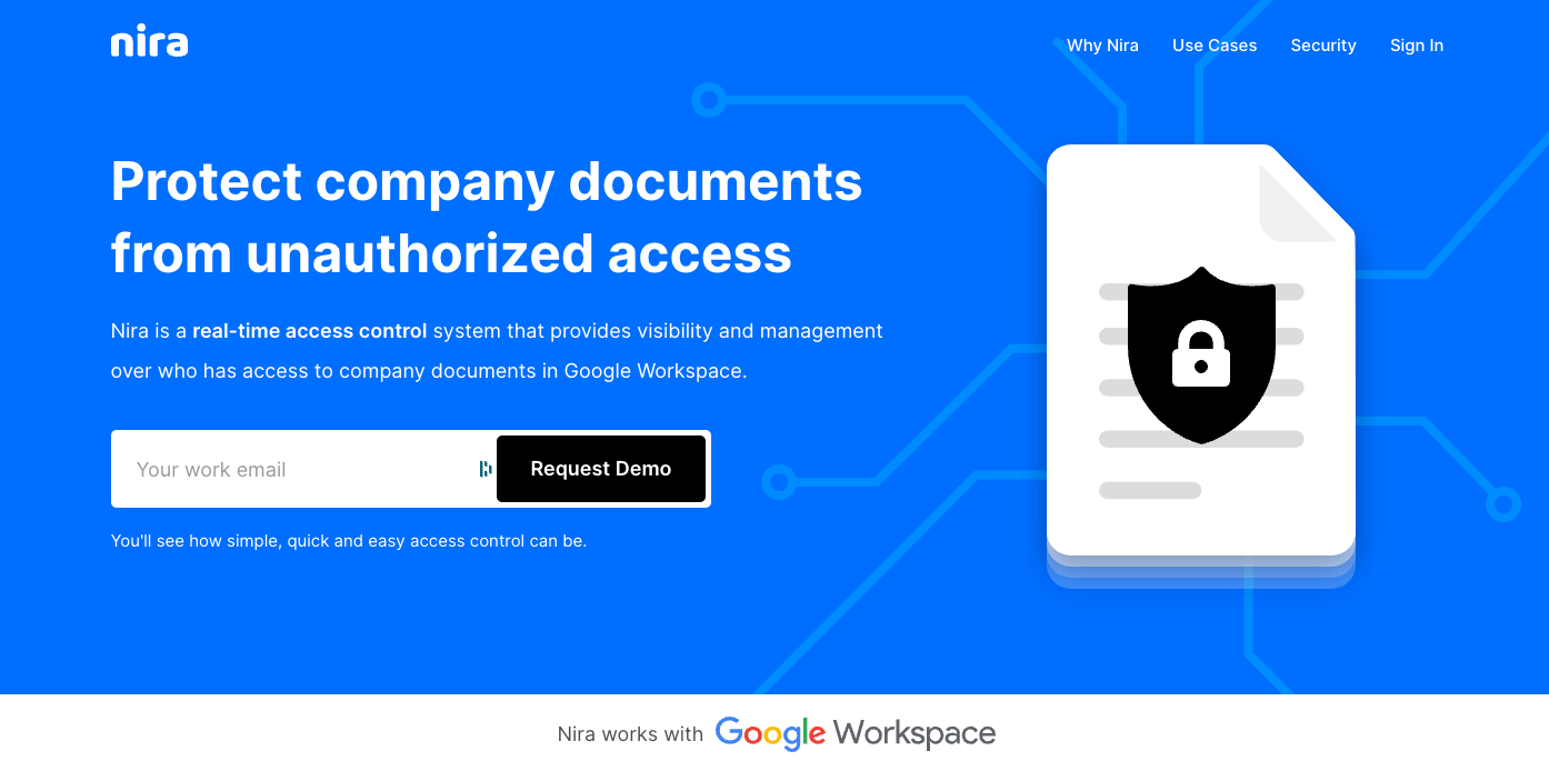 nira software voor beveiligde documenten