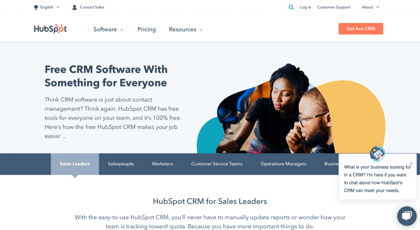 hubspot homepage