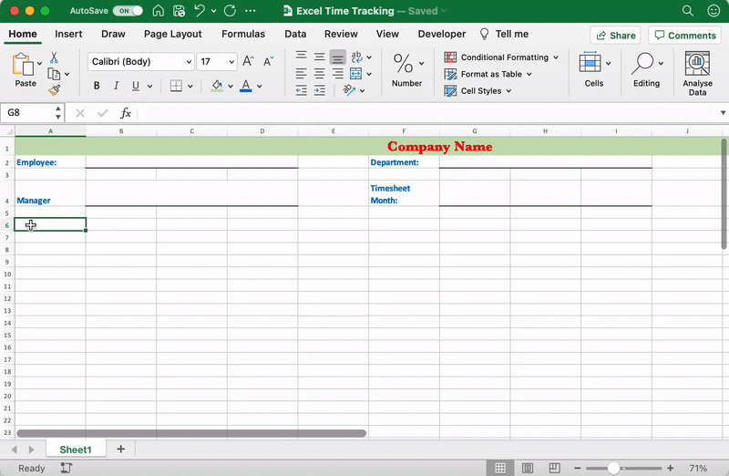 Menambahkan label terkait waktu di Excel