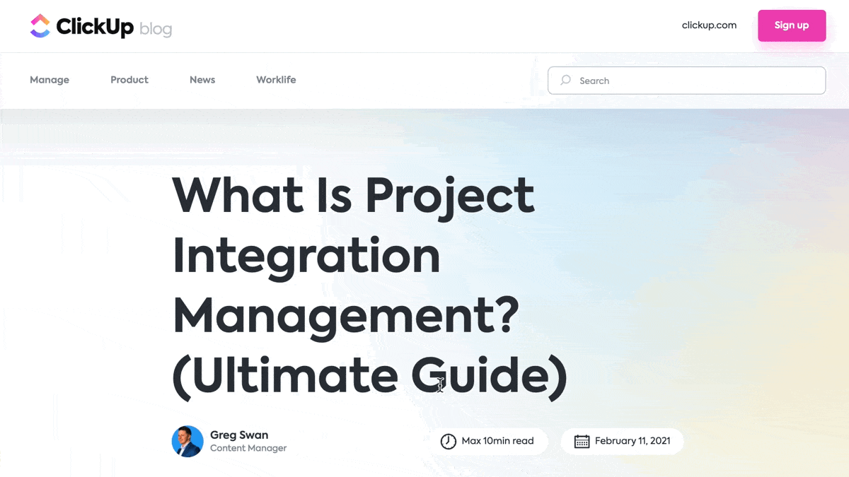 Project Integration Management ClickUp Blog Ultimate Guide