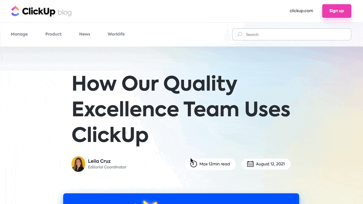 How ClickUp teams use ClickUp Blog