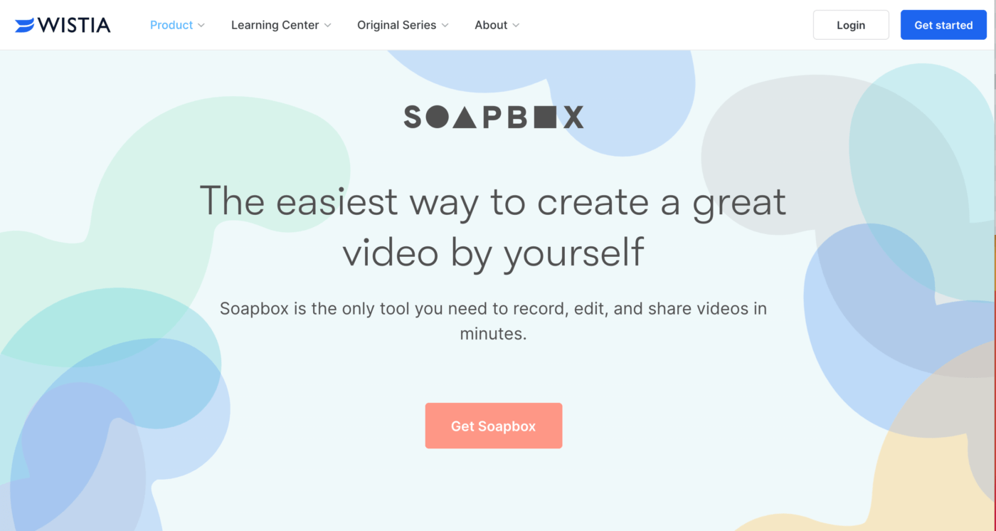 Soapbox by wistia home page