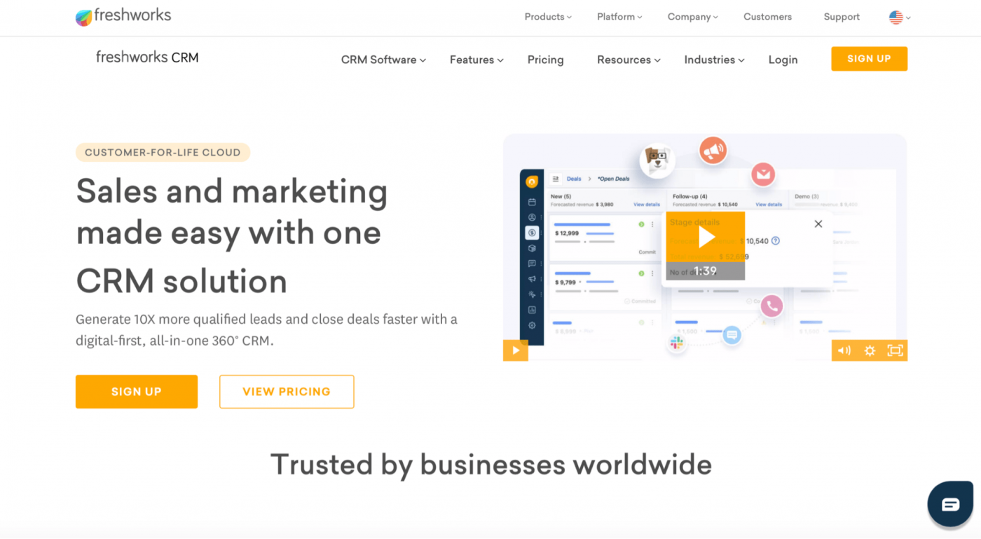 Freshworks Homepage