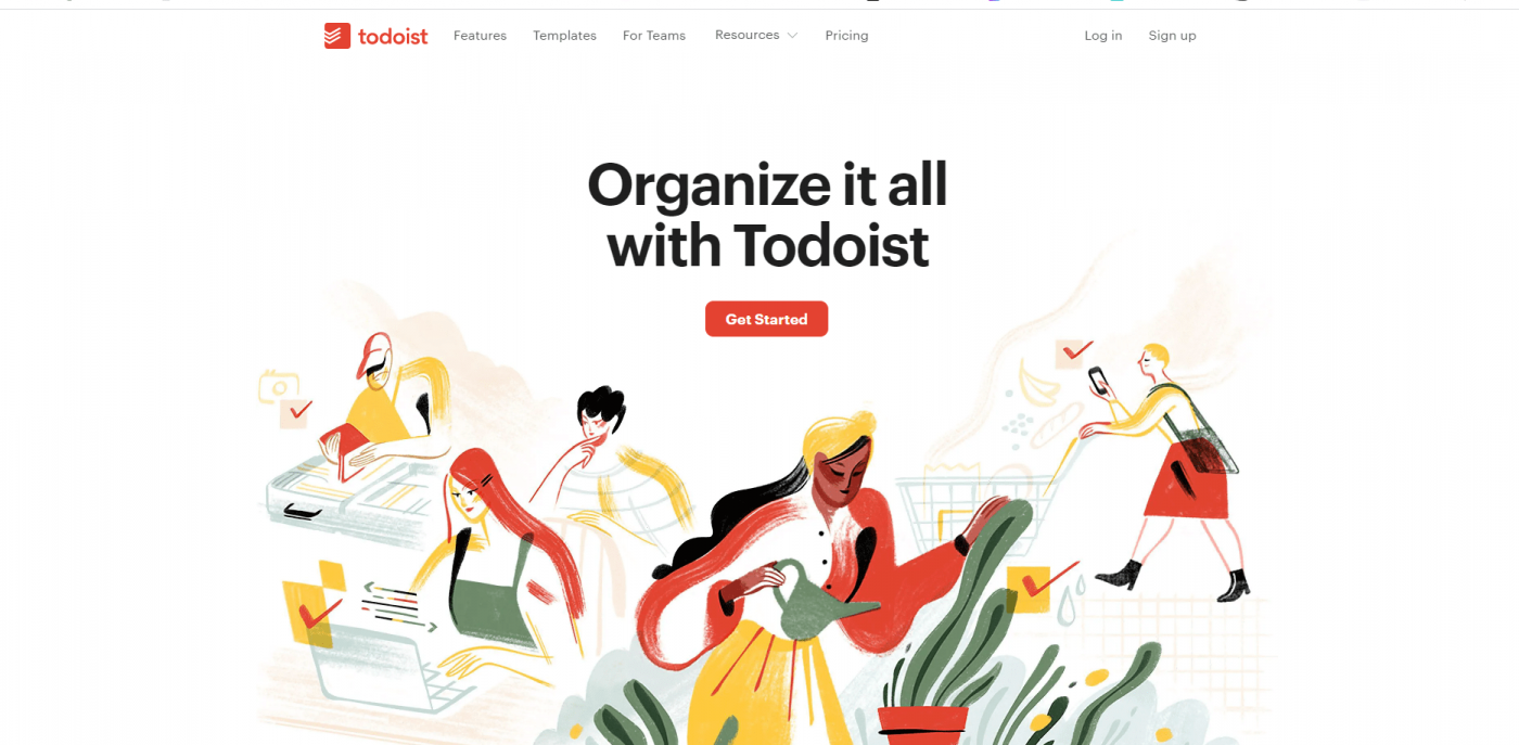 Todoist home page