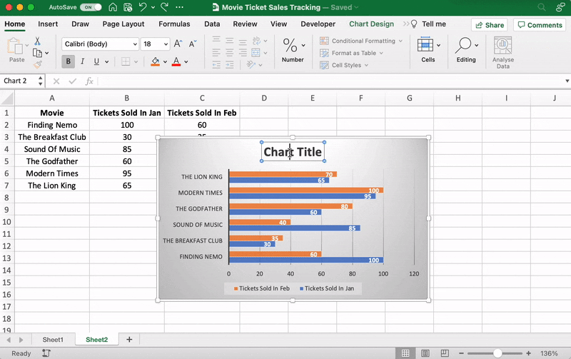Rename your bar graph in Excel