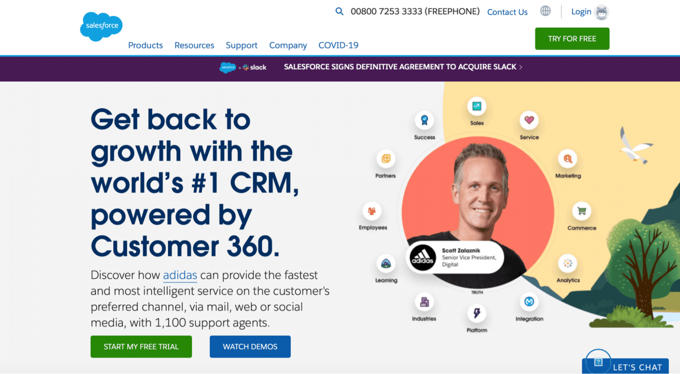 Salesforce homepage