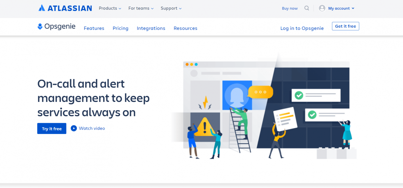 Opsgenie homepage