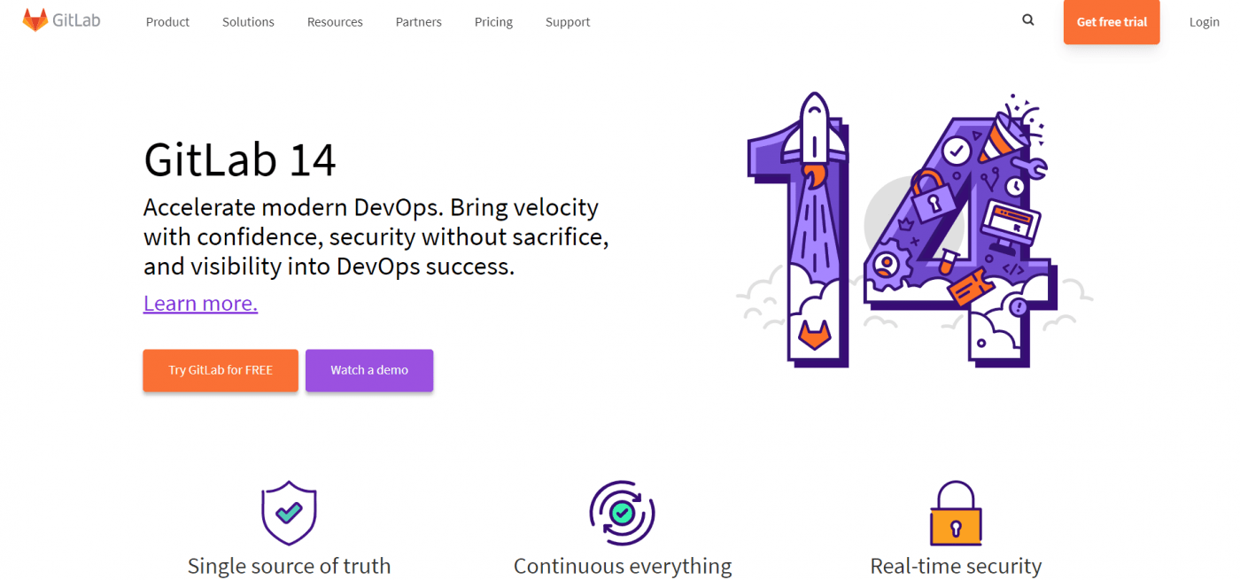 page d'accueil de GitLab