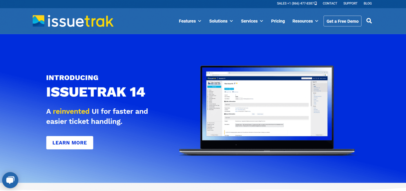 Issuetrak homepage