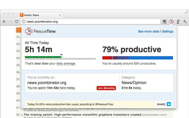 rozszerzenie chrome rescuetime