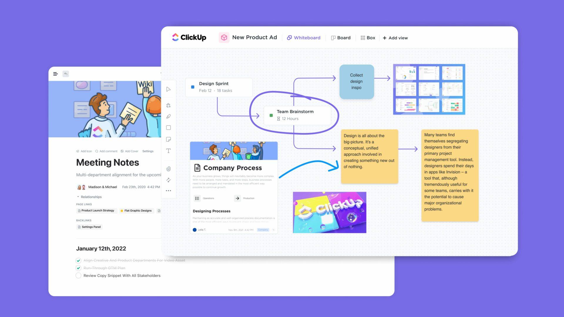 Redefining Collaboration with All-New Whiteboards & Docs in ClickUp