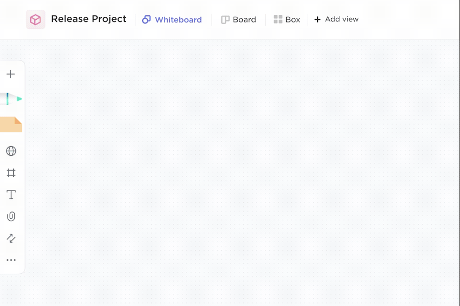 Whiteboard in ClickUp