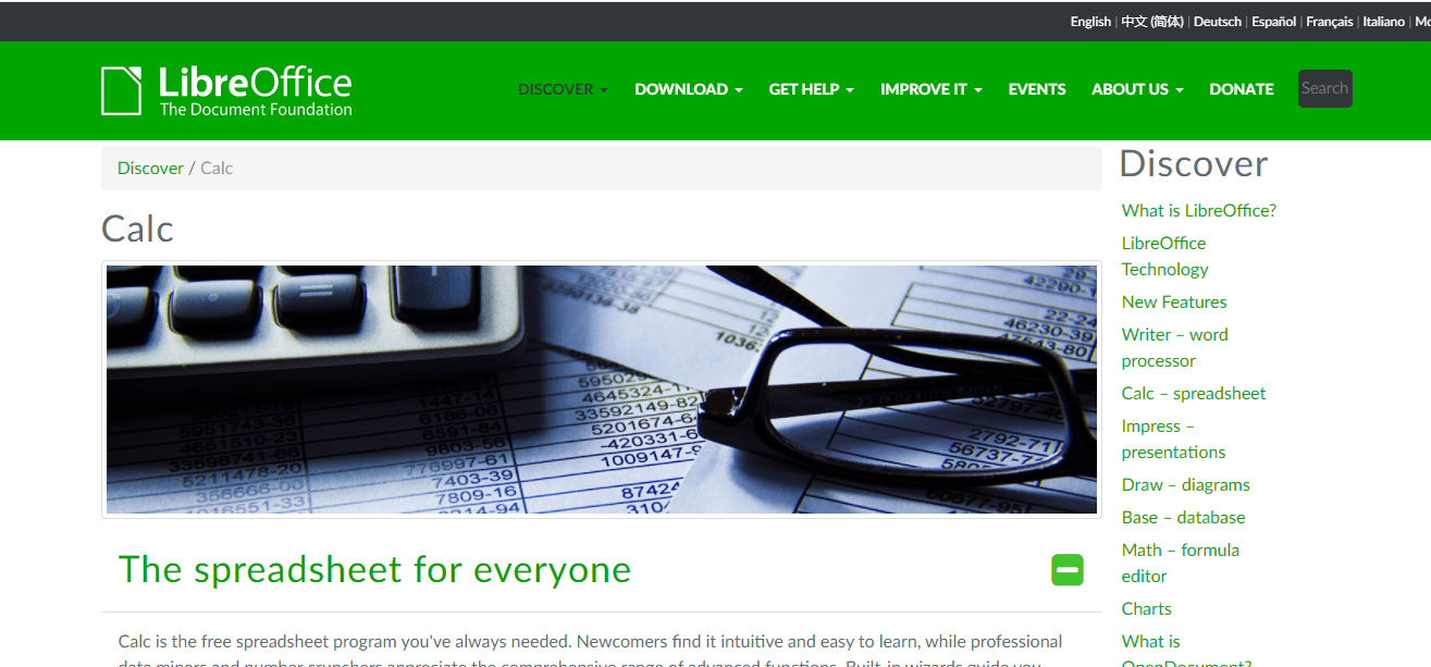 Libre Office home page
