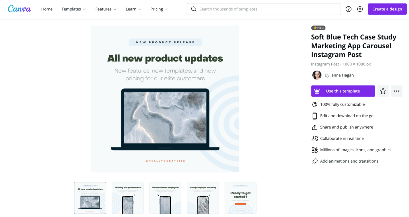 Product Release IG Template from Canva