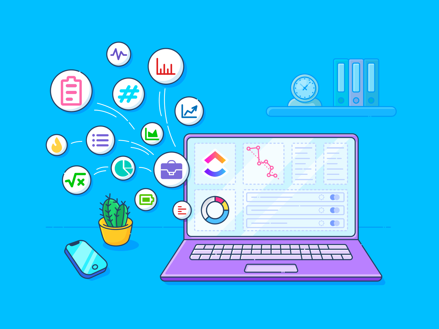 Guía para principiantes sobre paneles de control en ClickUp (con 15 ejemplos de casos prácticos)