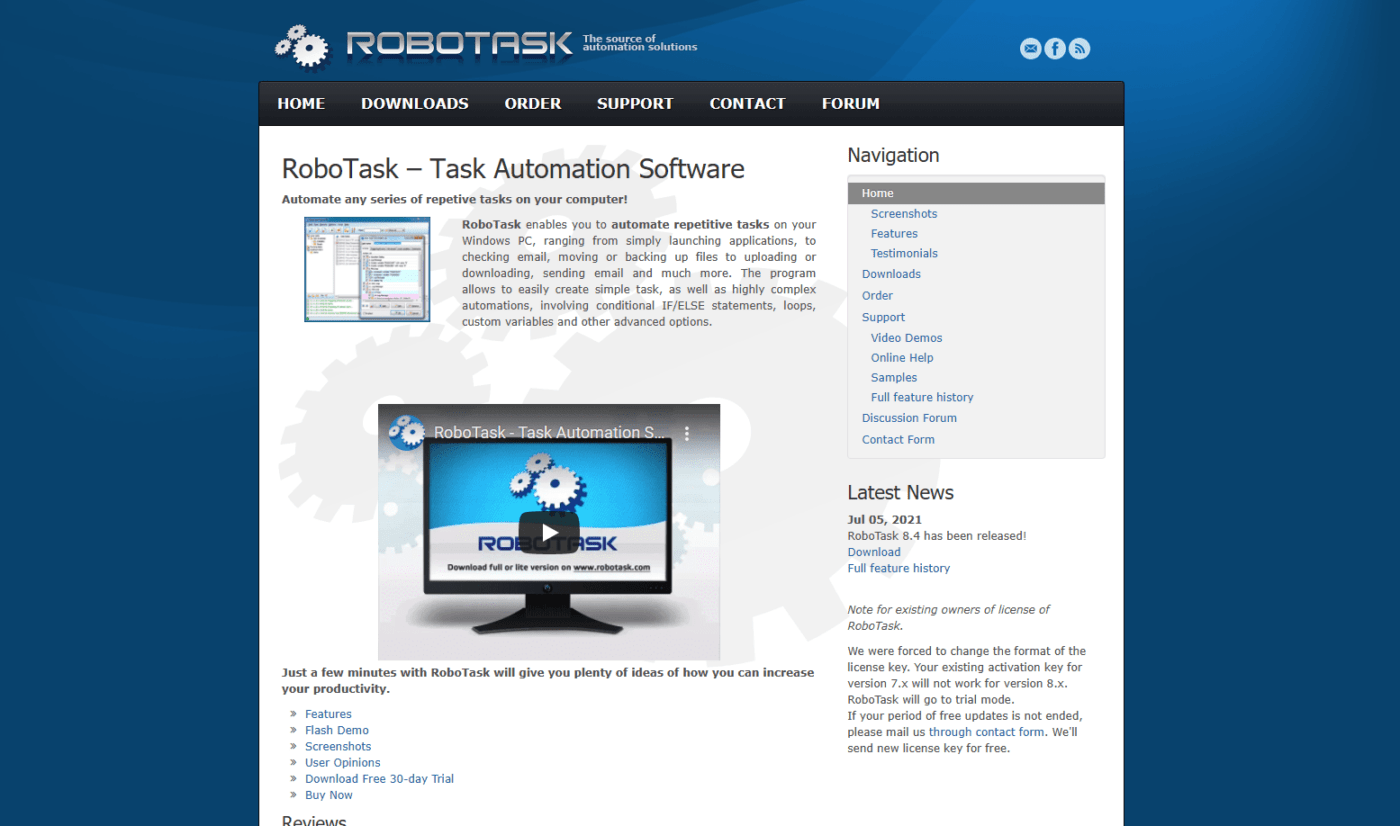 roboTask-Homepage