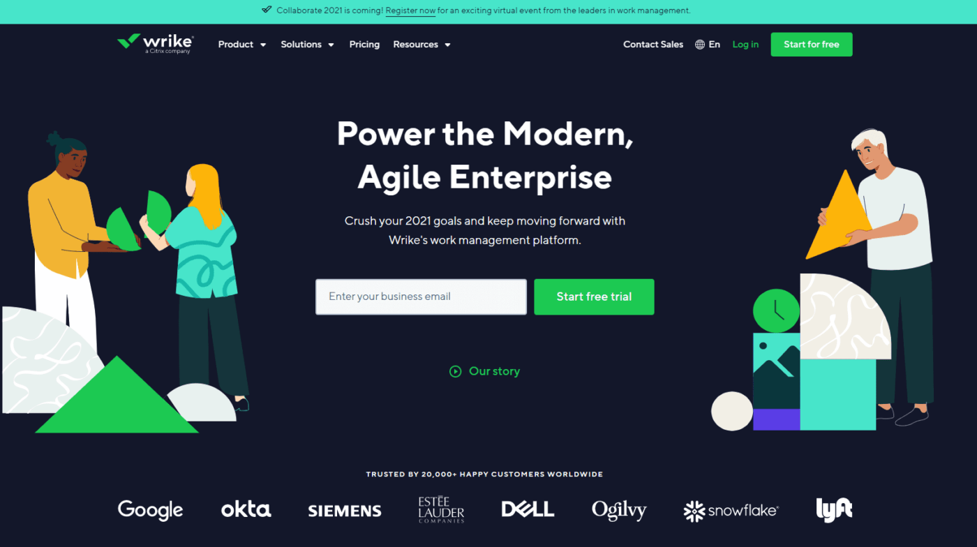 wrike homepage