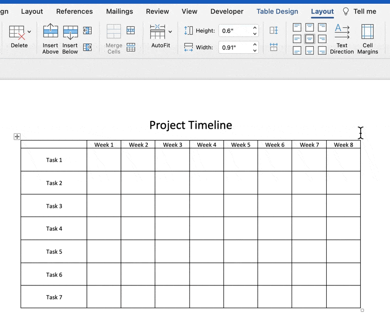 ワードでタスクバーに色を追加する。