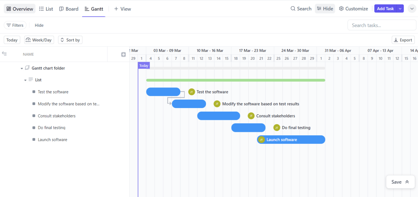 ClickUp Task Dependencies