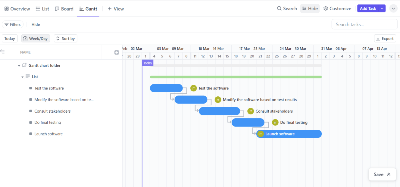 ClickUp Task Dependencies 