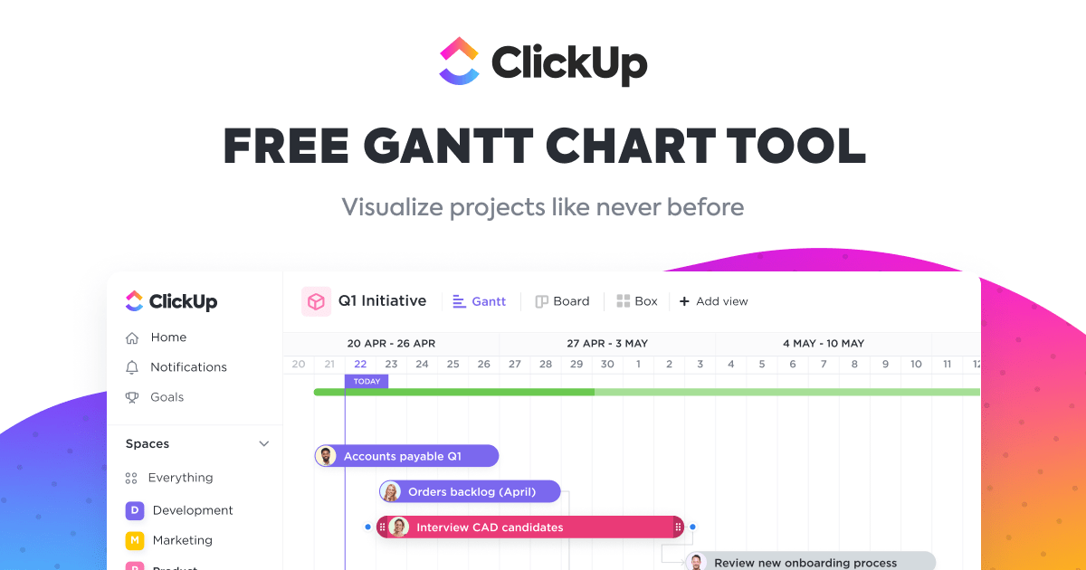 clickup free gantt chart