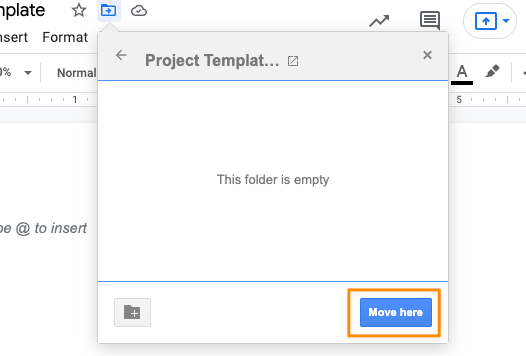 save a gantt chart template to a google docs folder