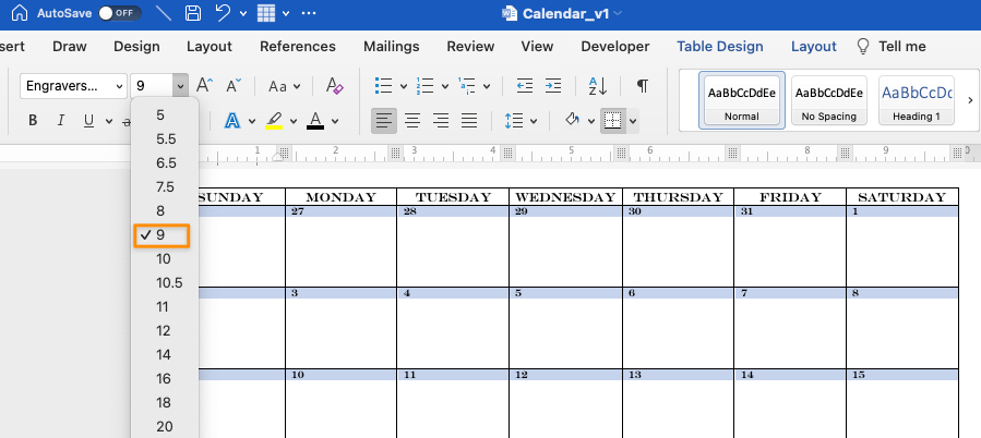 How Create A Calendar In Word