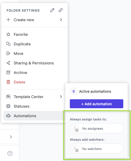 Assignees And Watchers Automations in ClickUp