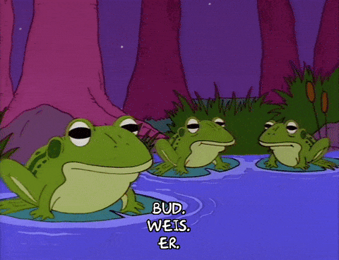 Budweiser frog Simpsons parody