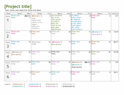 word document timeline template