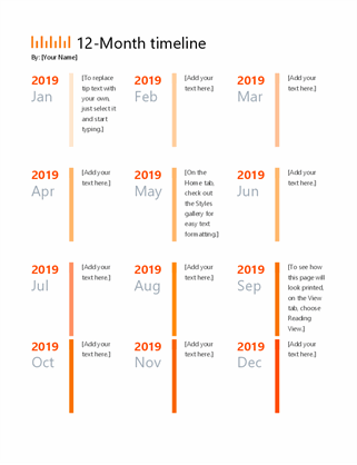 word document timeline template