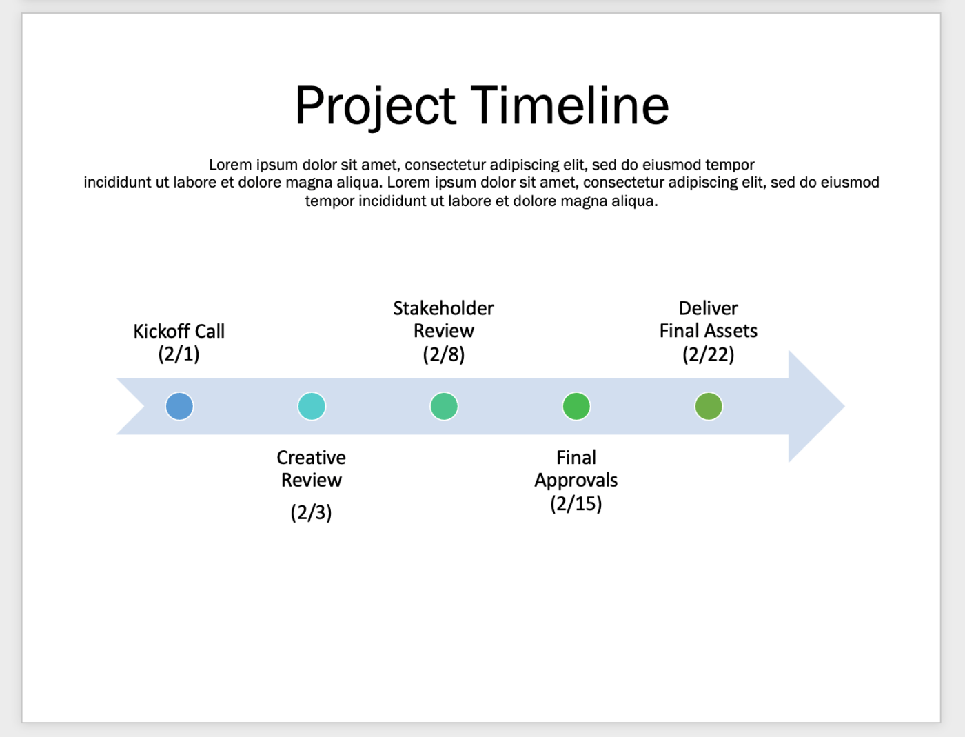 How To Put A Timeline In A Word Document