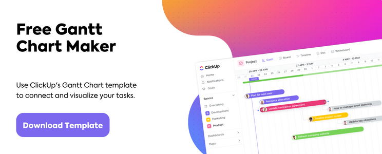 ClickUp Gantt Chart Template CTA