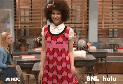 Gilly from SNL doing a little dance