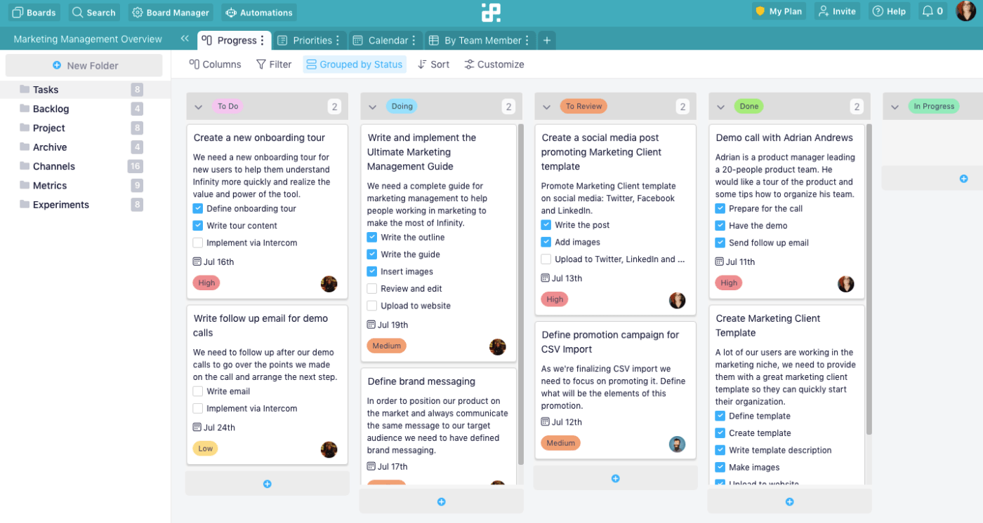 management system for assignments