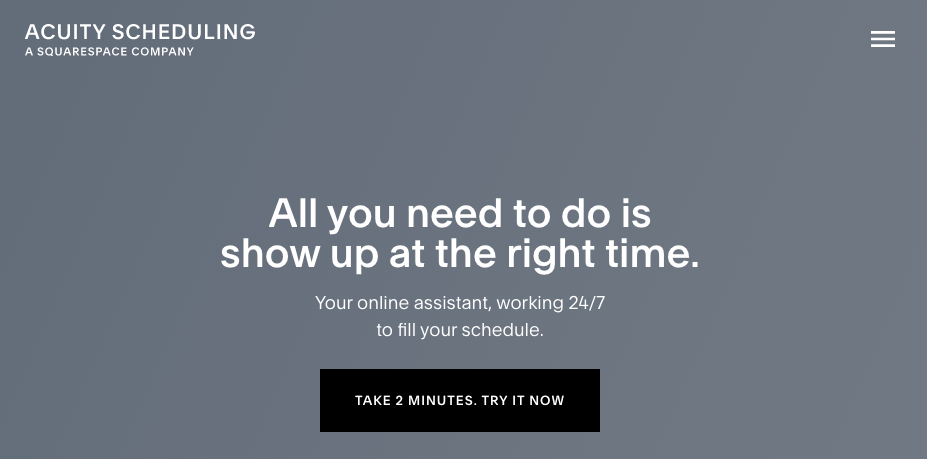 acuity scheduling works with a user's default calendar to show availability to clients