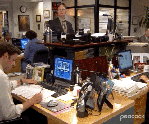 The Office Dwight standing desk