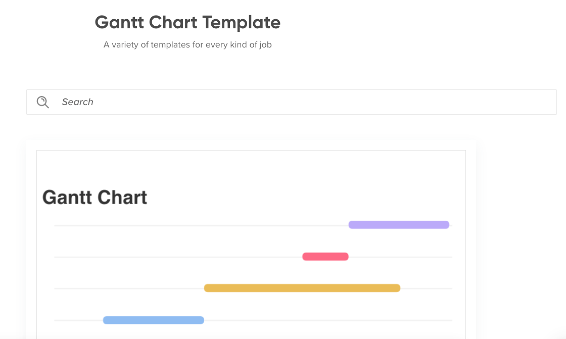 Modelo de gráfico de Gantt por Cacoo