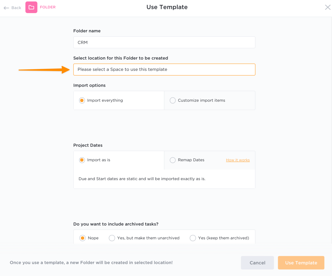 if you already have a space set up for your customer service or sales team, you can place your custom crm in the existing Space