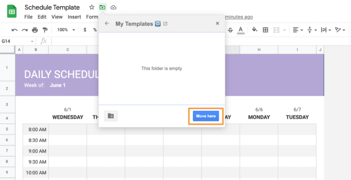 how to make a homework schedule on google sheets