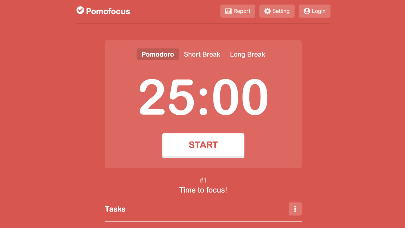 Pomofocus is inspired by Pomodoro Technique, a time management method developed by Francesco Cirillo