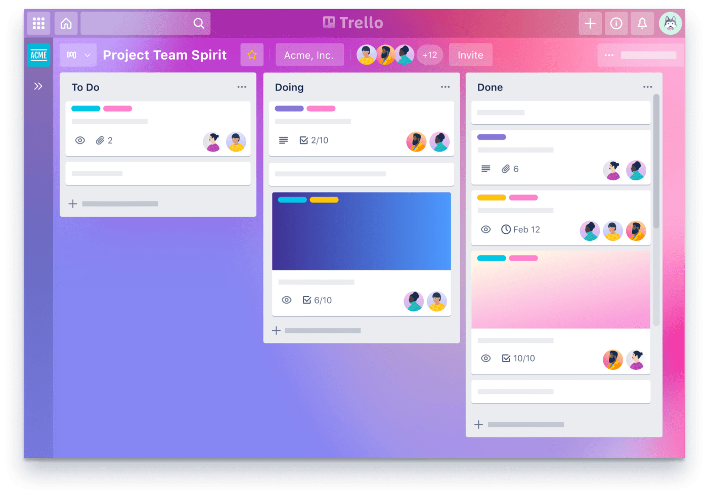 project management di Trello