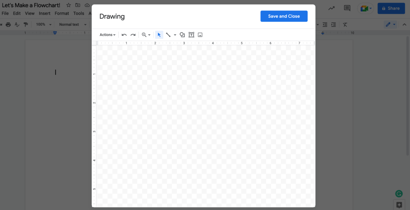 Das Zeichenwerkzeug von Google Docs